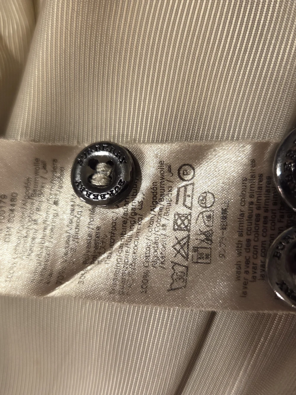 Light Beige Double-Breasted Trench Coat